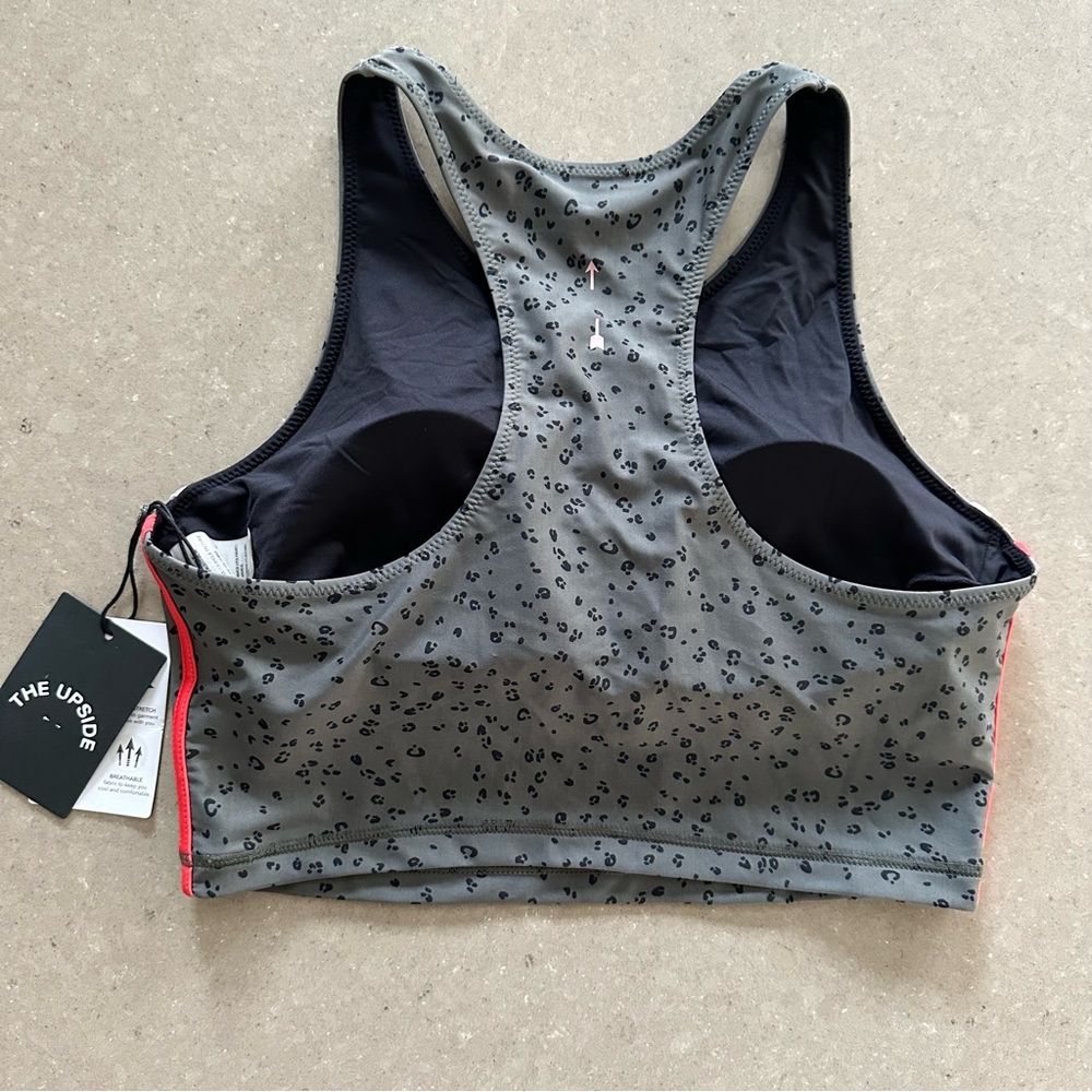 The Upside Gray Leopard Print Crop Top - Picture 3 of 10